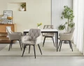 Krzesło JORK360 - ciemny beż aksamit / nogi czarne x 2