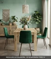 Krzesło KARA - aksamit zieleń / nogi orzech x 2
