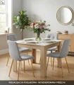 Krzesło LIBRA - materiał szary jasny / nogi złote x 2