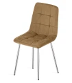 Krzesło KARA - aksamit brąz / nogi chrom x 1