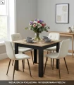 Krzesło LIBRA - materiał beż / nogi orzech x 1