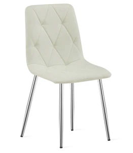 Krzesło LIBRA - materiał beż / nogi chrom x 1
