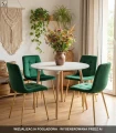 Krzesło KARA - aksamit zieleń / nogi złote x 4