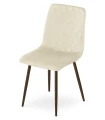 Krzesło TURIN - aksamit beż jasny / nogi orzech x 4