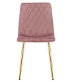 Krzesło TURIN - aksamit róż ciemny / nogi złote x 4
