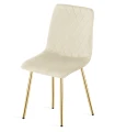 Krzesło TURIN - aksamit beż jasny / nogi złote x 3