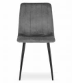 Zestaw stół NP 120x80cm Craft Czarny + 4 krzesła LAVA szare