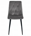 Zestaw stół NP 120x80cm Craft Czarny + 4 krzesła LIBRA szare