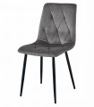 Zestaw stół NP 120x80cm Craft Czarny + 4 krzesła LIBRA szare