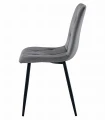 Zestaw stół NP 120x80cm Craft Czarny + 4 krzesła LIBRA szare