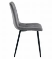 Zestaw stół NP 120x80cm Craft Czarny + 4 krzesła LIBRA szare