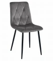 Zestaw stół NP 120x80cm Craft Czarny + 4 krzesła LIBRA szare