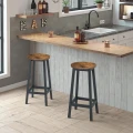 Taboret barowy - rustykalny / nogi czarne