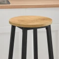Taboret barowy - dąb / nogi czarne