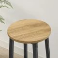 Taboret barowy - dąb / nogi czarne
