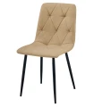 Krzesło LIBRA - brąz materiał / nogi czarne x 1