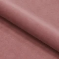 Komplet 4 krzeseł CIEZA ciemnoróżowe – welur, szerokość 49 cm, na metalowych nogach w dekorze dębu
