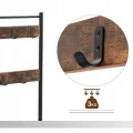 LOFTOWY WIESZAK STOJAK NA UBRANIA – INDUSTRIALNY DESIGN, METALOWY Z SIEDZISKIEM I PÓŁKAMI NA BUTY