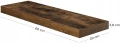 PÓŁKA WISZĄCA LOFT – RUSTYKALNY BRĄZ, METALOWA KONSTRUKCJA, 60 CM